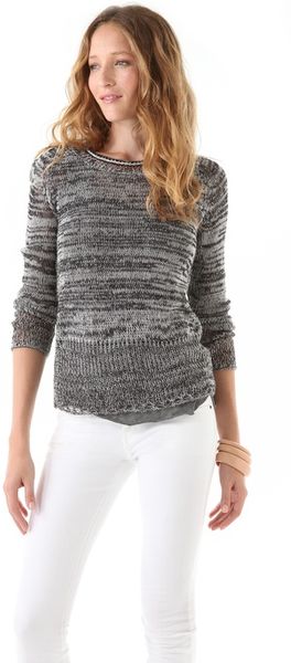 See By Chloé Open Weave Sweater in White - Lyst