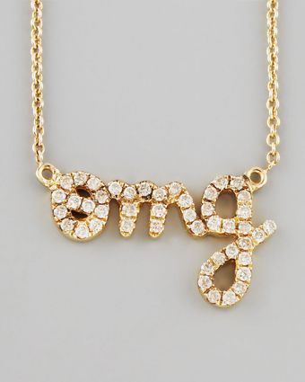 Sydney Evan Diamond Omg Necklace - Lyst