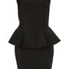 Topshop Peplum Scuba Pencil Dress in Black - Lyst