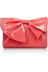 Valentino Patentleather Bow Clutch