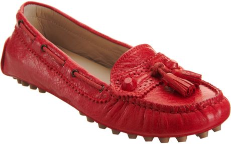 Balenciaga Arena Brogues Loafer in Red - Lyst