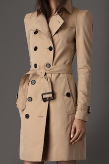 Burberry Long Cotton Gabardine Trench Coat - Lyst