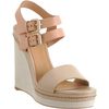 Chloé Double Quarter Strap Sandal in Brown (ivory) - Lyst