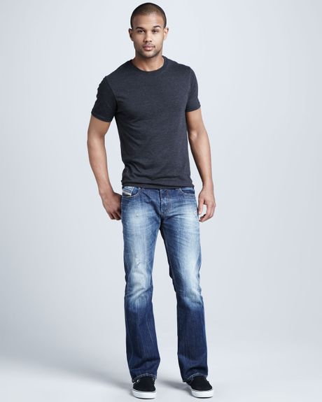 Diesel Fanker 008b9 Bootcut Jeans In Blue For Men Denim Lyst