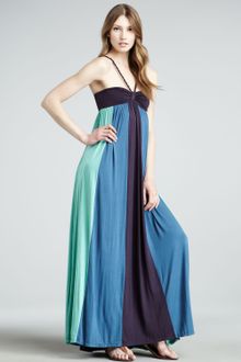 Bandeau Dress on Moss Skylar Colorblock Bandeau Maxi Dress In Blue  Everglade    Lyst