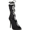 Giuseppe Zanotti Laceup Scalloped Sandal in Black - Lyst