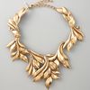 Oscar De La Renta Gold Leaf Collar Necklace in Gold - Lyst