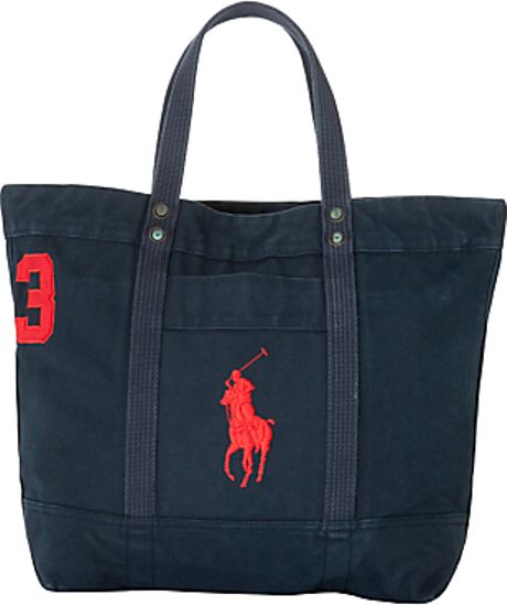 Polo Ralph Lauren Polo Ralph Lauren Canvas Tote Bag in Blue for Men ...