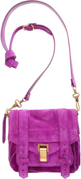 Proenza Schouler Ps1 Pouch Suede in Purple (grape) - Lyst