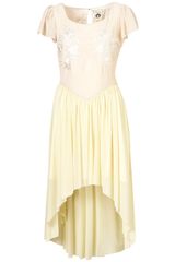 Topshop Embroidered Mullet Hem Dress 