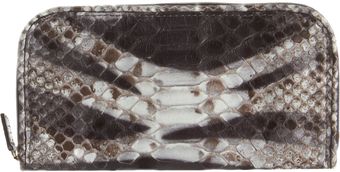 Zagliani Python Animalier Zip Around Wallet - Lyst