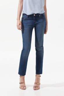 Zara Cropped Light Wash Z Jeans - Lyst
