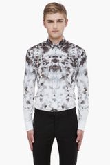Alexander McQueen Grey Leaf Print Shirt