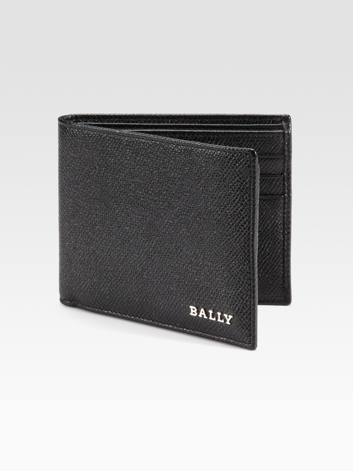 Bally Leather Billfold Wallet in Black for Men | Lyst