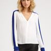 Bcbgmaxazria Alaine Contrast Top in White - Lyst