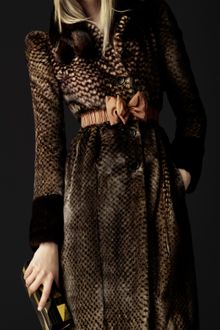 Burberry Prorsum Printed Fur Coat - Lyst