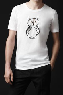 Burberry Prorsum Owl Graphic Cotton T-shirt - Lyst