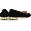 Charlotte Olympia Kitty Embroidered Velvet Flats in Black - Lyst