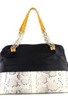 Christian Louboutin Leather and Python Bowling Bag  - Lyst