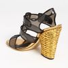 Dolce & Gabbana Sandal in Black (black pvc/ gold leather) - Lyst
