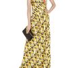 Duro Olowu Printed Silk Satin Gown in Yellow - Lyst