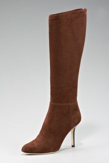 Jimmy Choo Kirby Fitted Suede Boot 3 12 Heel - Lyst