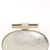 Jimmy Choo Calista Glitter Clutch in Gold (champagne) - Lyst