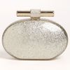 Jimmy Choo Calista Glitter Clutch in Gold (champagne) - Lyst