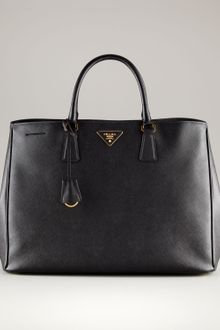 Prada Saffiano Lux Snap Tote - Lyst