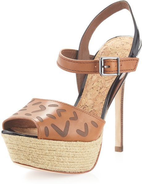 Sam Edelman Magda Platform Sandal in Brown (whiskey) - Lyst