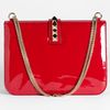 Valentino Patent Leather Shoulder Bag in Red (rosso) - Lyst