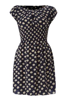Ax Paris Ax Paris Daisy Print Cap Sleeve Dress - Lyst