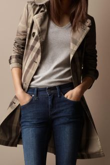 Burberry Brit Mid Length Shower Proof Check Trench Coat - Lyst