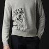 Burberry Prorsum Terrier Intarsia Cashmere Sweater in Gray for Men (mid grey melange) - Lyst