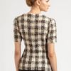 Dolce & Gabbana Tweed Check Top in Black - Lyst