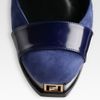 Fendi Strappy Suede and Leather Platform Pumps in Blue (navy) - Lyst