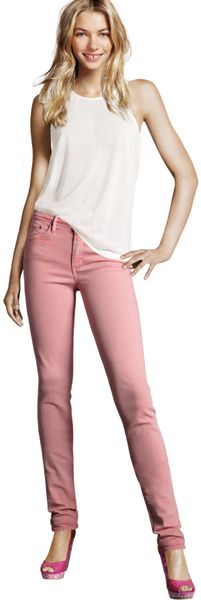 H&m Slim Jeans in Pink (denim) - Lyst