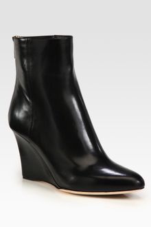 Jimmy Choo Leather Wedge Ankle Boots - Lyst