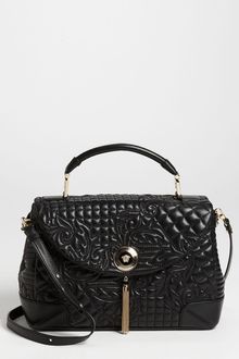 Versace Versace Vanitas Embroidered Nappa Lambskin Leather Satchel - Lyst