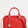 Versace Versace Linea Leather Satchel in Red (rosso) - Lyst