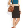 Dkny Colorblock Ramieblend Dress in Blue (petrol) - Lyst