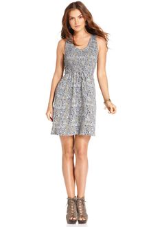 DKNY Sleeveless Printed A Line Dress - Lyst