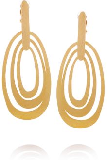 Herve Van Der Straeten 24karat Goldplated Hammered Clip Earrings - Lyst