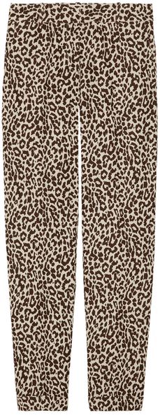 J.Crew Café Leopardprint Cropped Linen Pants - Lyst