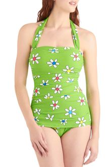 ModCloth Bathing Beauty One Piece in Groovy Daisy - Lyst