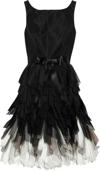 Oscar de la Renta Silk Taffeta Dress - Lyst