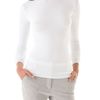 T By Alexander Wang Mock Neck Thermal Top in White - Lyst