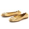 Tory Burch Reva Metallic Flats in Gold - Lyst