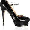 Yves Saint Laurent Tribute Patentleather Mary Jane Pumps in Black - Lyst