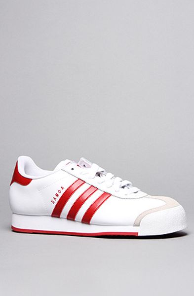 red and white adidas samoa